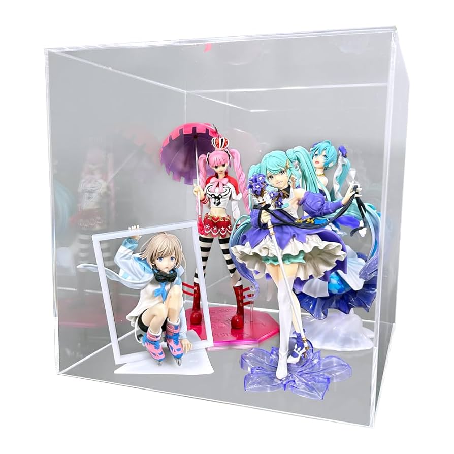 アクリルショーケース　透明5面体 楽天市場】アクリル フィギュアケース 5面体 W350×D350×H350